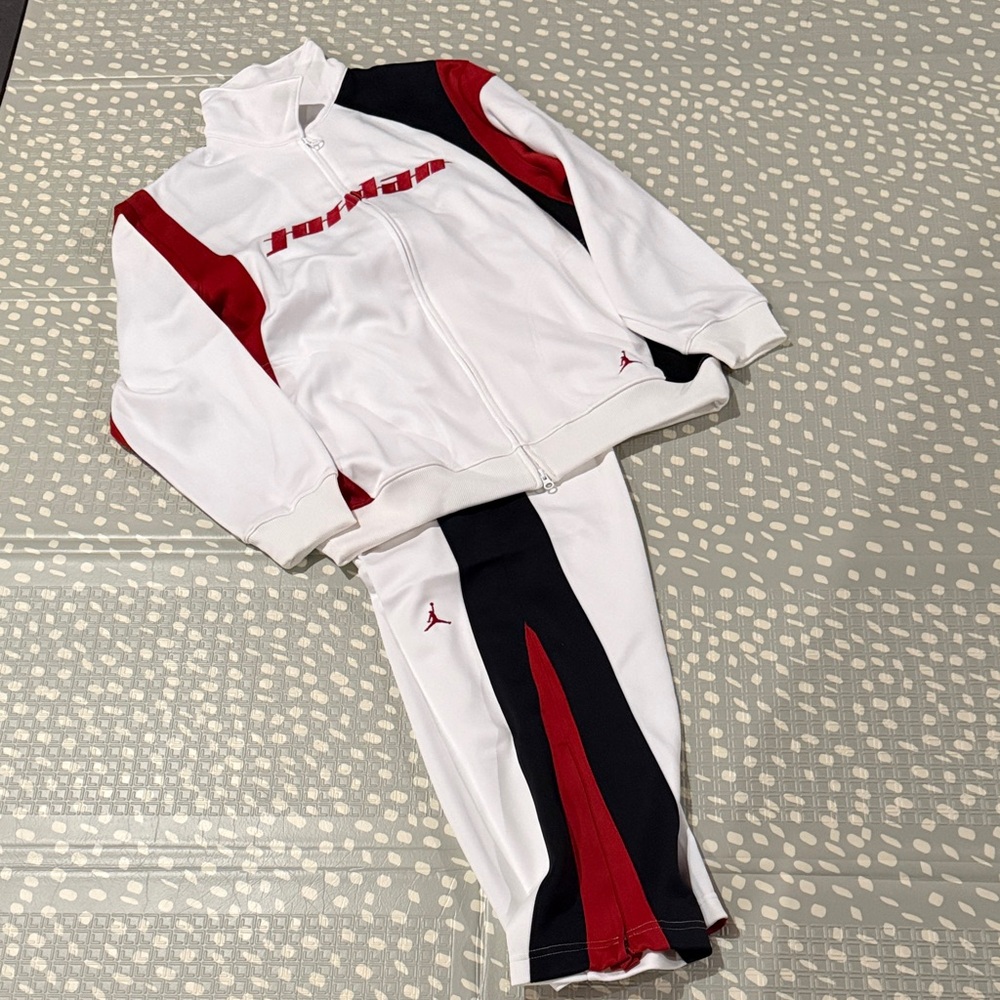 Jordan White and Red Sweatpants & Joggers